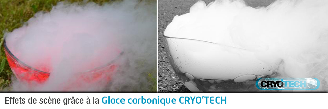 Cryo'Ice- Achat de glace carbonique ou carboglace - Utilisation de la glace  carbonique dans l'évènementiel : fumées, nuage blanc, coktail, effets  spéciaux